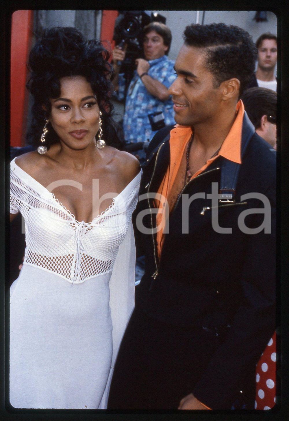 35mm vintage slide* 1990ca USA COSTUME Lela ROCHON Ritratto dell'attrice (1)