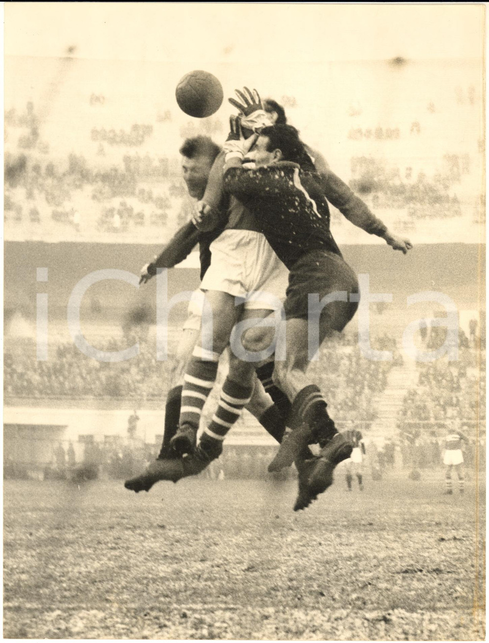 1960 MILANO CALCIO Milan-Sampdoria 4-0 - Mischia in area sampdoriana *Foto 18x24