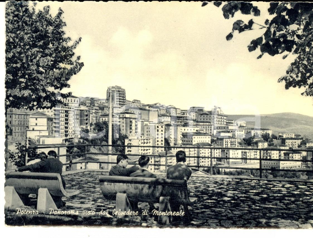 Cartolina originale da collezione 1964 POTENZA Panorama visto dal belvedere di MONTEREALE Cartolina FG VG 1