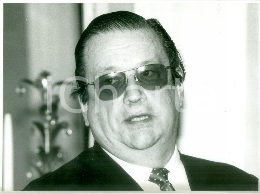 Fotografia d epoca originale 1990 HELSINKI FINLANDIA Ritratto del giornalista Aatos ERKKO Fotografia 1
