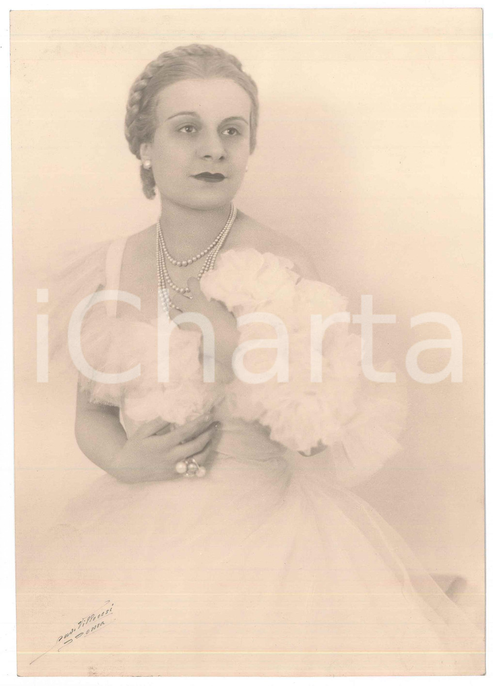 1935 TEATRO Kiki PALMER in "Il convegno di Vienna" di SHERWOOD *Foto VILLORESI