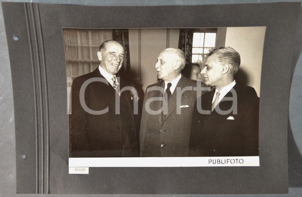Fotografia d epoca originale 1950 LONDON Tournée Teatro alla SCALA Antonio GHIRINGHELLI e Victor DE SABATA 1
