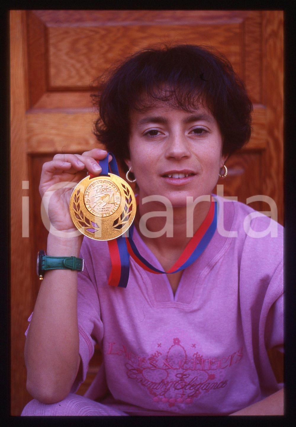 35mm vintage slide* 1994 GIOIOSA MAREA Annarita SIDOTI Oro Europei PARIGI '94