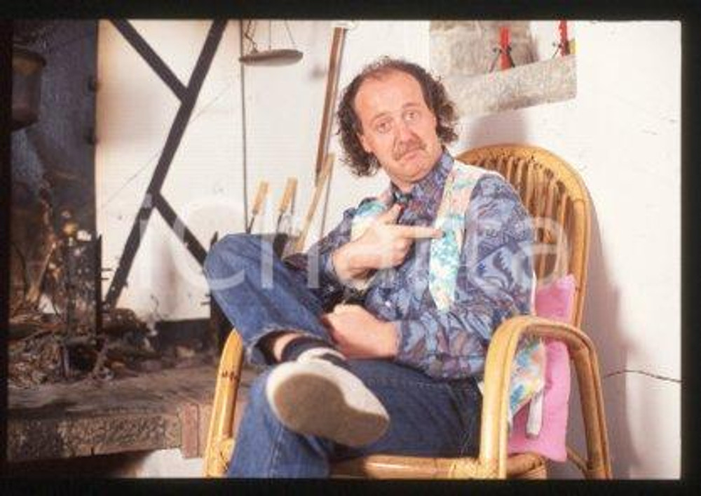 Enio DROVANDI - CINEMA Italian comic actor 1995 ca * 35 mm vintage slide 16