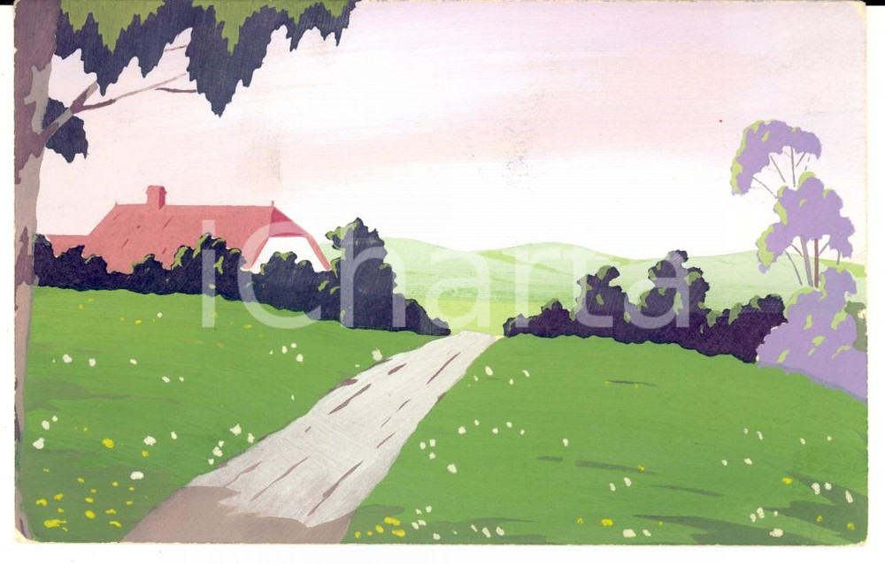 Cartolina originale da collezione 1920 ca EENNEY Australian Artistic Postcard - Hand painted *VINTAGE 1