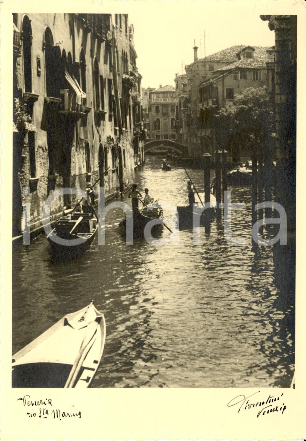 Cartolina originale da collezione 1941 VENEZIA Rio di Santa Marina  fotografia PIETRO FIORENTINI Cartolina FG NV 1