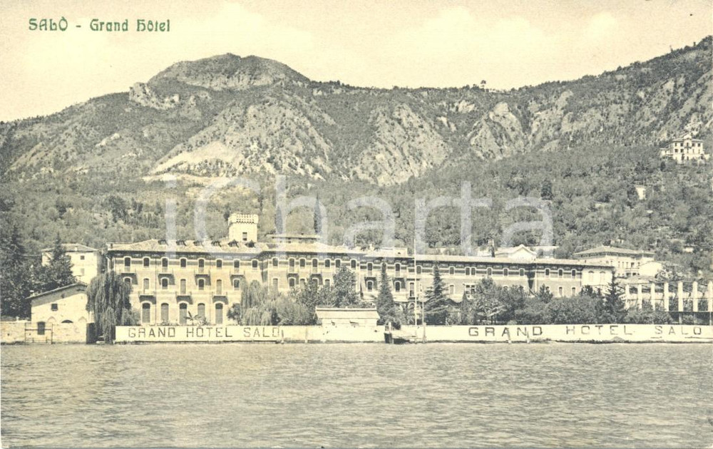 Cartolina originale da collezione 1930 ca SALO  BS Grand Hotel SALO  visto dal Lago di GARDA Cartolina FP NV 1