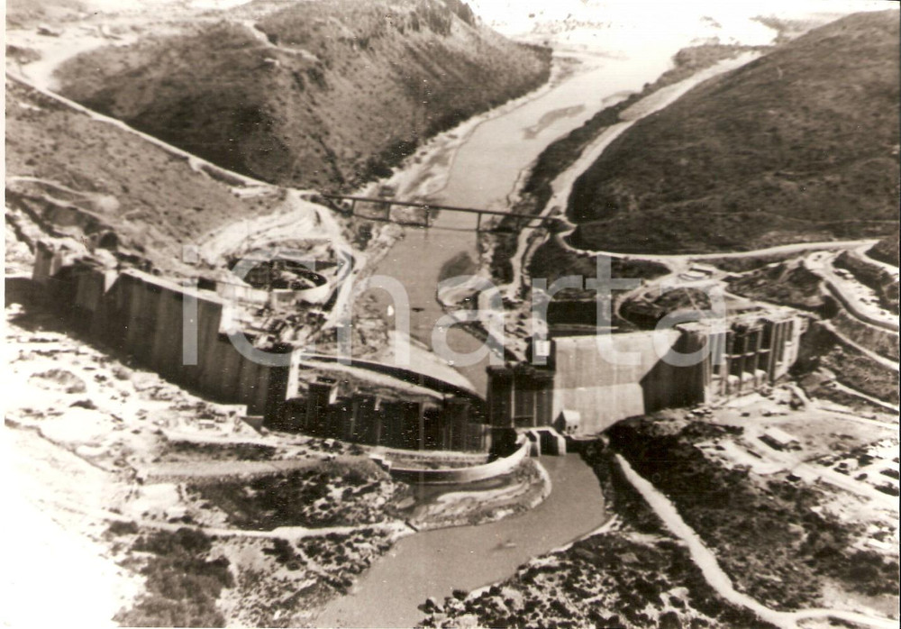 Fotografia d epoca originale 1970 ca NORVALSPONT SOUTH AFRICA Panorama della Diga di GARIEP Foto 17x13 cm 1
