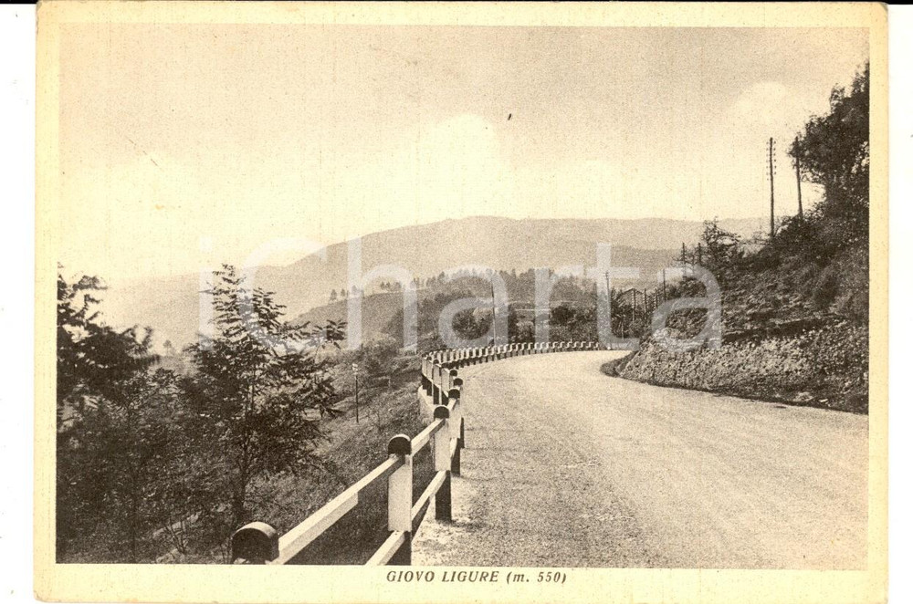 Cartolina originale da collezione 1950 GIOVO LIGURE SV Veduta daIla strada Cartolina postale FG VG 1