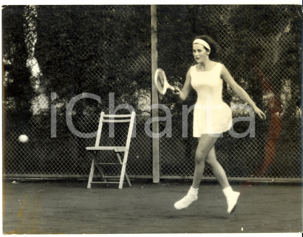 Fotografia d epoca originale 1964 ROMA TENNIS Campionati Internazionali Tennis  Helen SLATTERY Fotografia 1