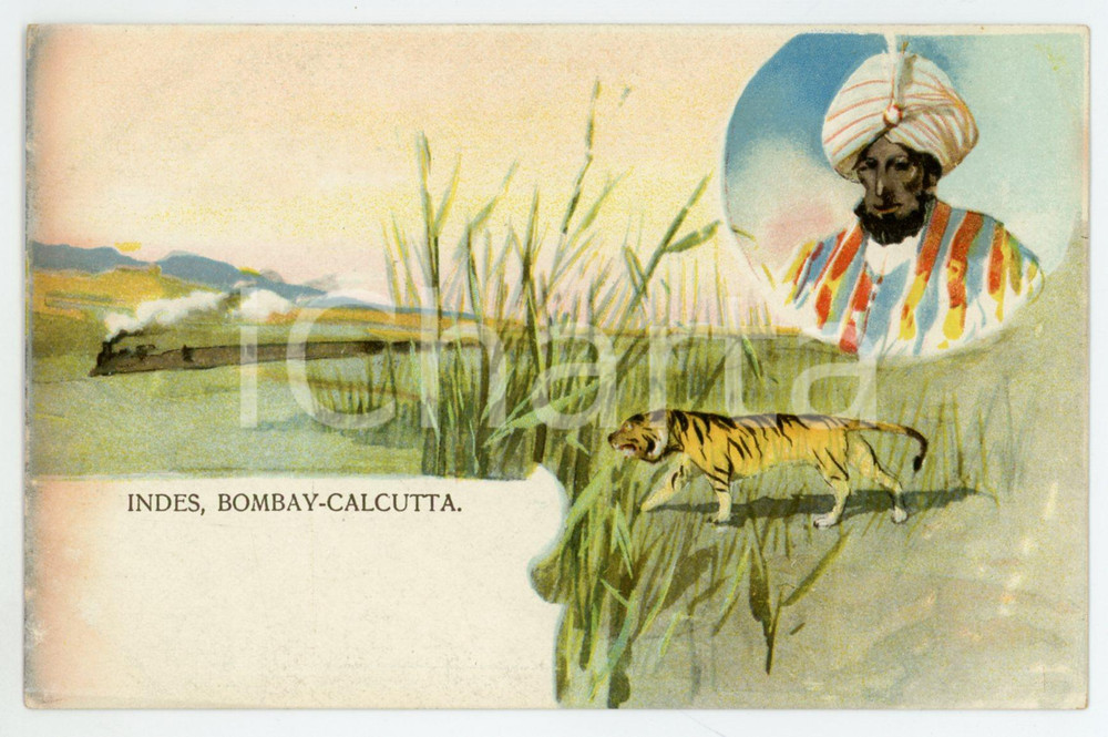 1900ca INDES Bombay - Calcutta CHEMINS DE FER ILLUSTRÉS Carte Postale FP NV  Cartolina postale d'epoca, non viaggiata.CONDIZIONI: FAIRFORMATO: FP    originale e autentica 1
