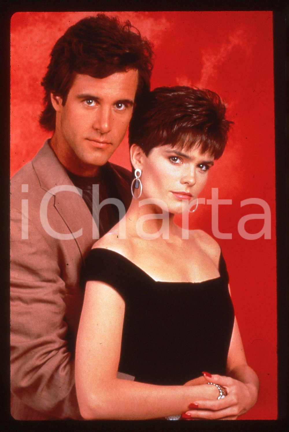 35mm vintage slide*1990ca BEAUTIFUL Soap Opera Todd MCKEE Colleen DION Ritratto