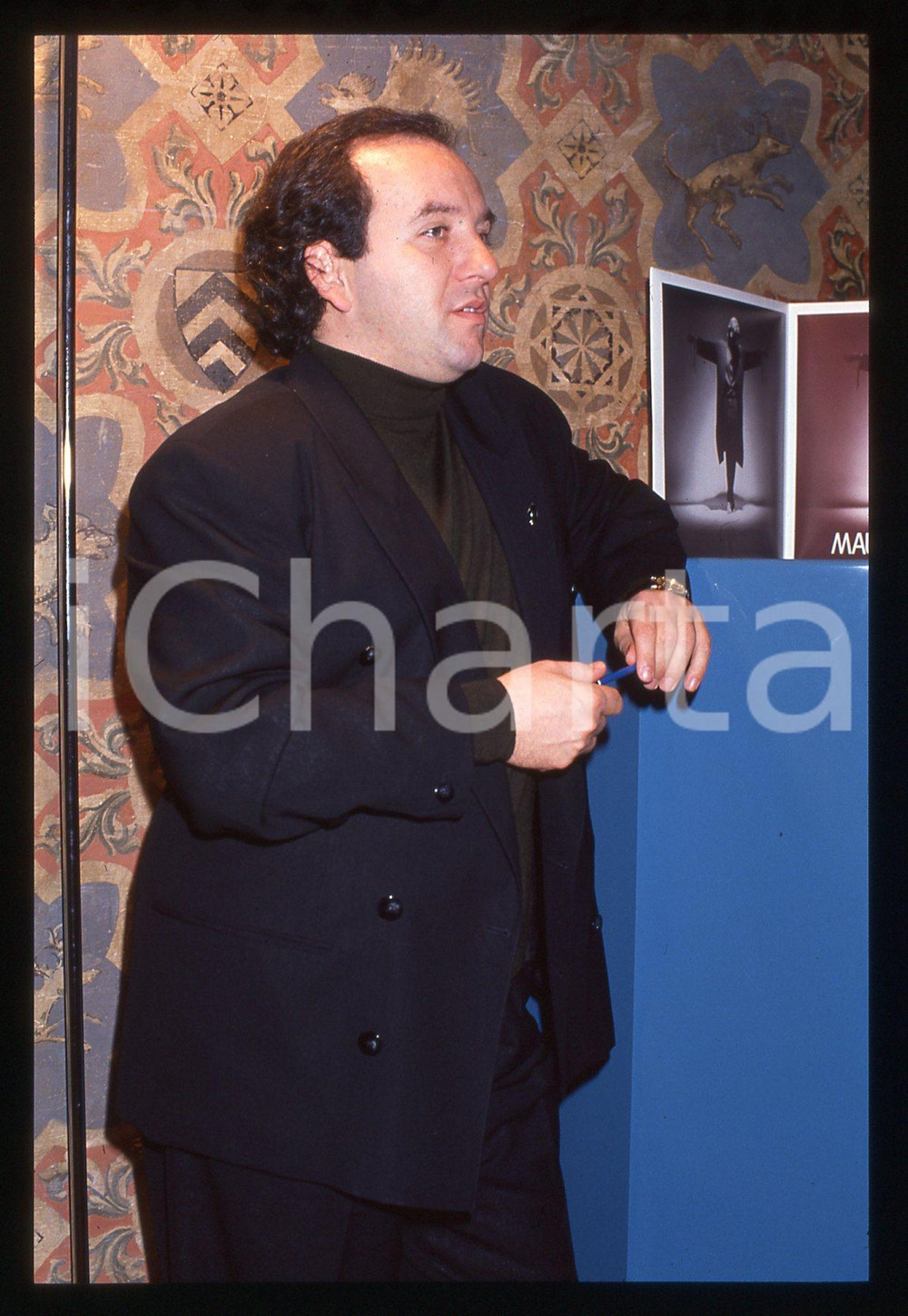 35mm vintage slide* 1990 ca MODA Maurizio BONAS Ritratto dello stilista (1)