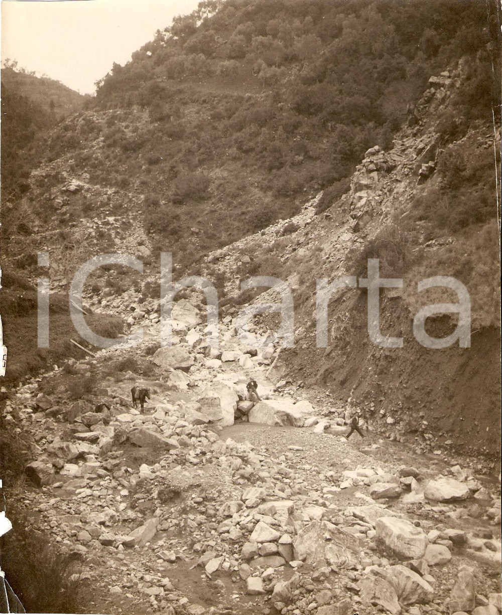 Fotografia d'epoca originale 1930 circa SIBARI (CS) Bacino del torrente MALFRANCATO 1