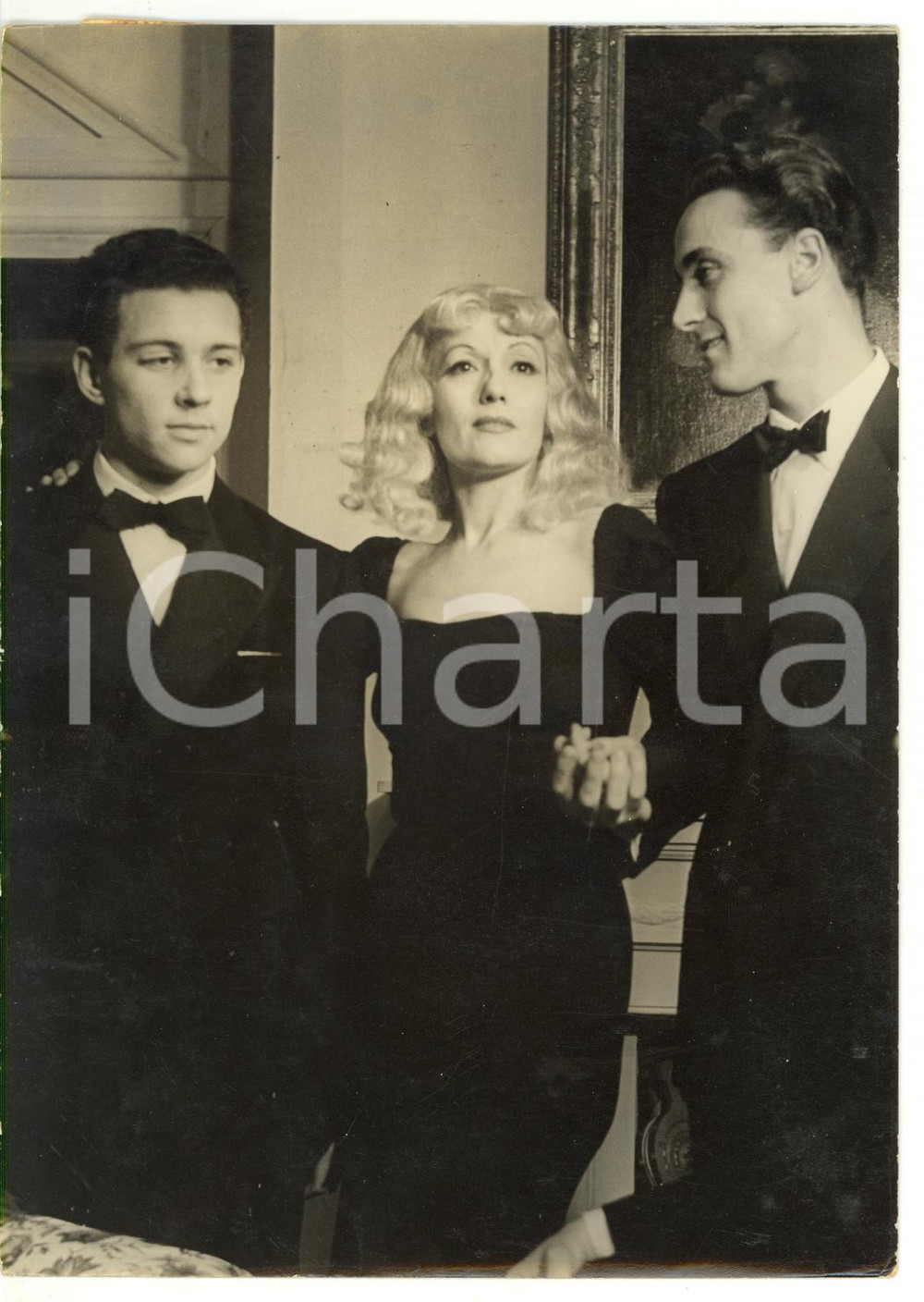 1955 ca MILANO - TEATRO "Ritratto di un'attrice" - Isa MIRANDA in scena *Foto 