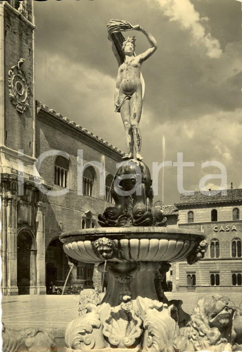 Cartolina originale da collezione 1941 FANO PU Piazza XX SETTEMBRE e Fontana della FORTUNA Cartolina FG NV 1