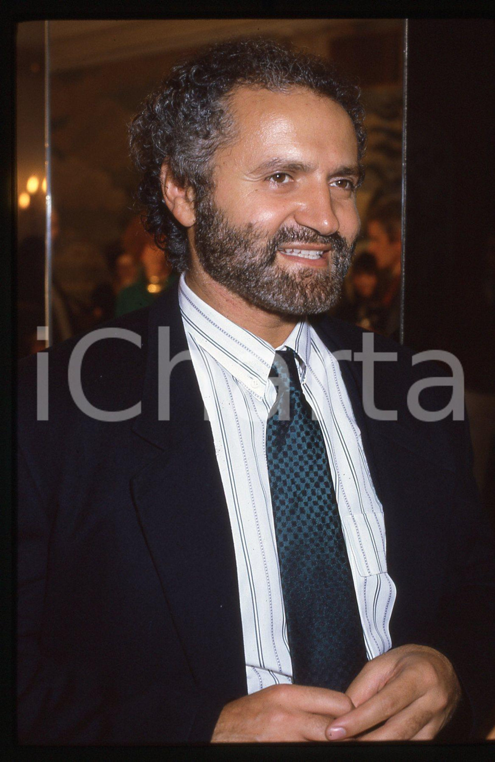 35mm vintage slide* 1990 MILANO Gianni VERSACE Terrazza MARTINI