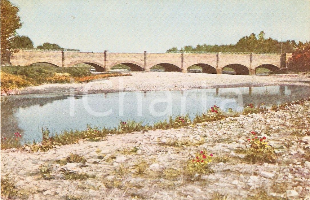 Cartolina originale da collezione 1925 FORMIGLIANA (VC) Canale CAVOUR su Torrente CERVO 1