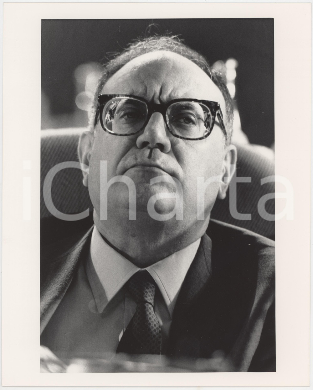 Fotografia d epoca originale 1985 ca PARTITO SOCIALISTA Rino FORMICA Politico PSI Foto 20x25 cm 6 1