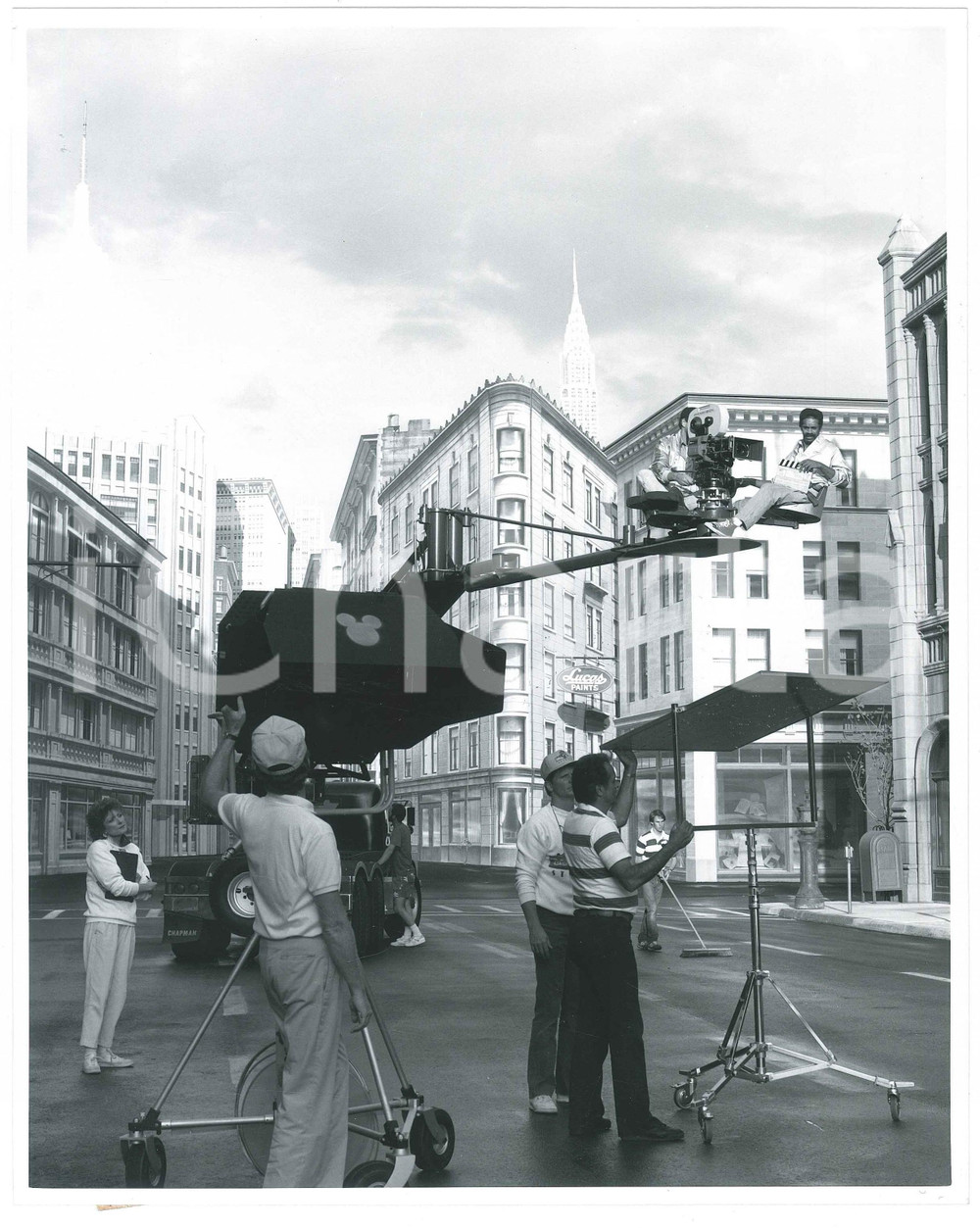 Fotografia d epoca originale 1989 DISNEY  MGM STUDIOS Movie shooting on New York set  Photo 25x20 cm 1 1