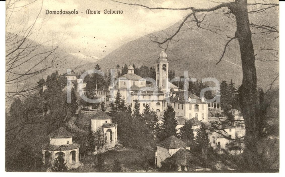 Cartolina originale da collezione 1916 DOMODOSSOLA (VB) Monte CALVARIO *Cartolina postale FP VG 1
