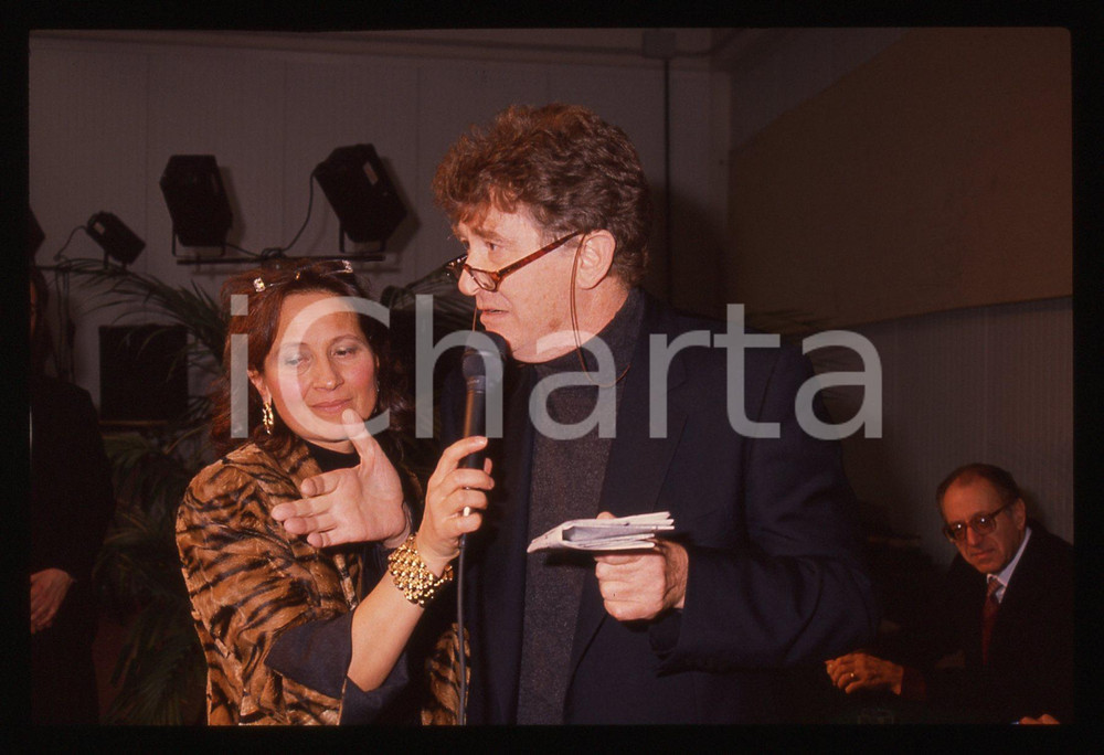 35mm vintage slide* 1990ca PERCOTO Ermanno OLMI Giannola NONINO *Premio NONINO 2