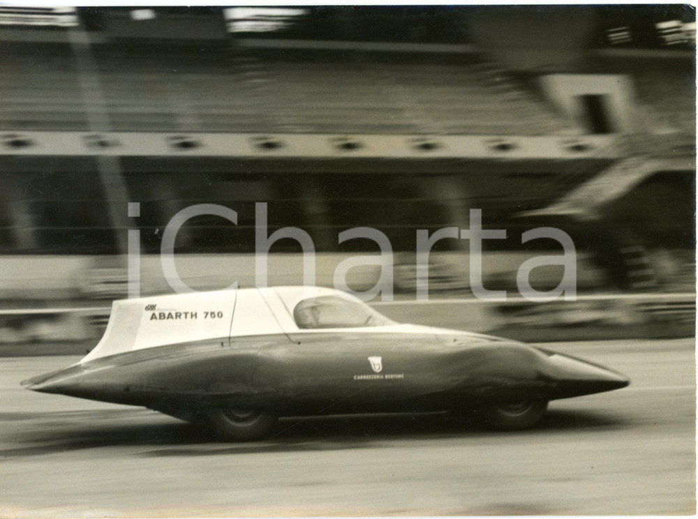 1956 MONZA - AUTOMOBILISMO Record di velocità - FIAT Abarth 750 BERTONE *Foto