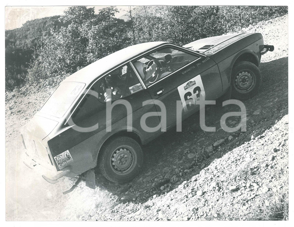 Fotografia d epoca originale 1972 SANREMO RALLY Fiat 128 CoupÃ© Simonetta DEL MAZZA Sergio CARDARELLI Foto 1 1