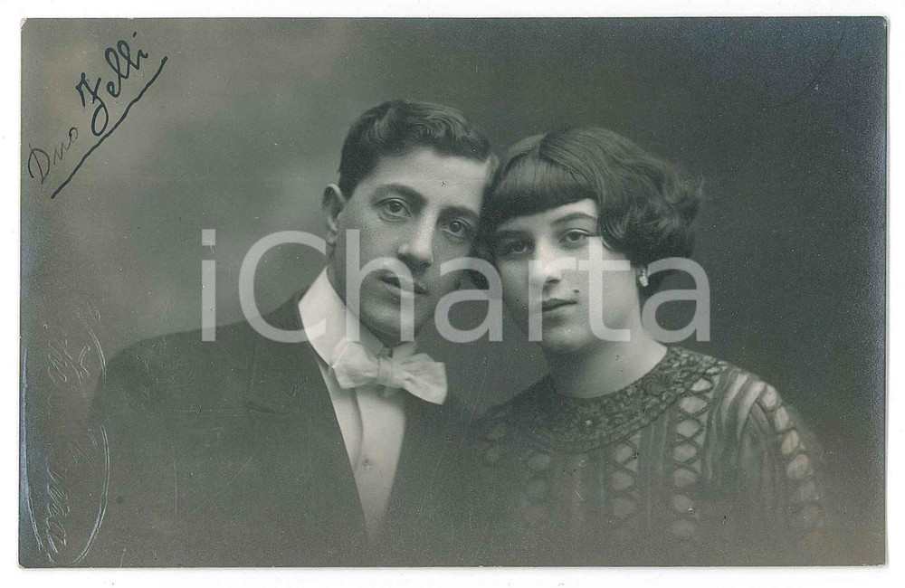 1920 ca PARMA - VARIETA' - Duo FELLI - Ritratto - Foto RARA 14x9 cm Fotografia d'epoca, in formato cartolina postale.FOTOGRAFO: Studio Vaghi e Carra - Parma GOOD/buono  Formato: 14x9 cm originale e autentica 1