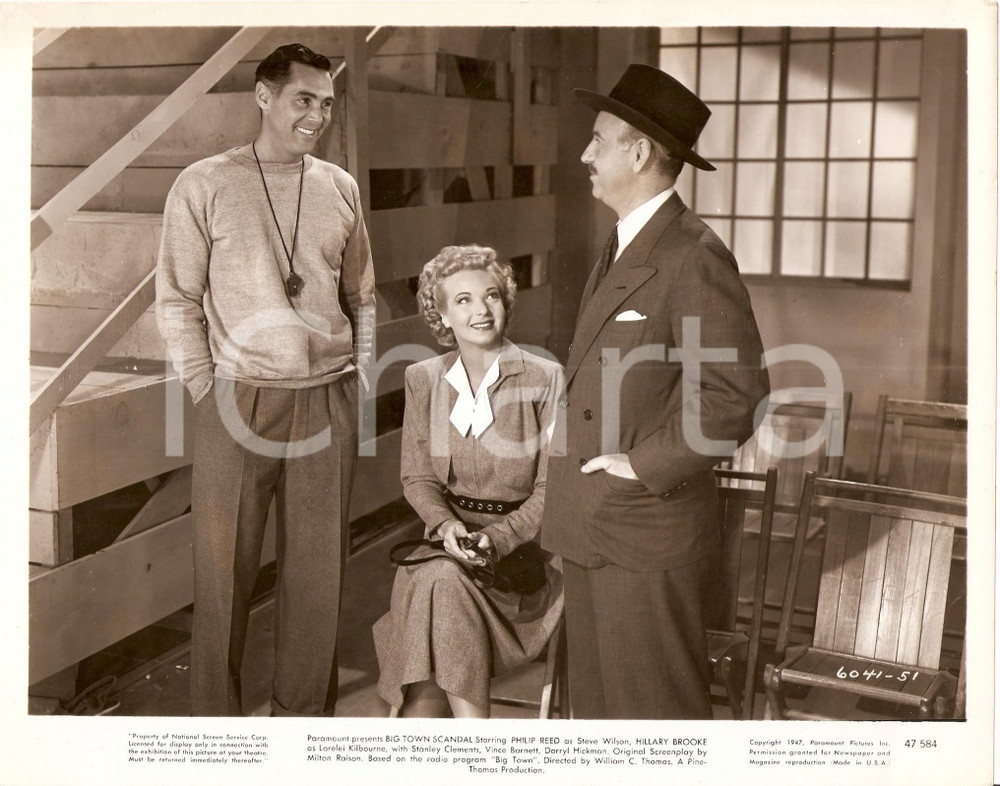 Fotografia d epoca originale 1948 BIG TIME SCORE Hillary BROOKE Philip REED Vince BARNETT Foto di scena 1
