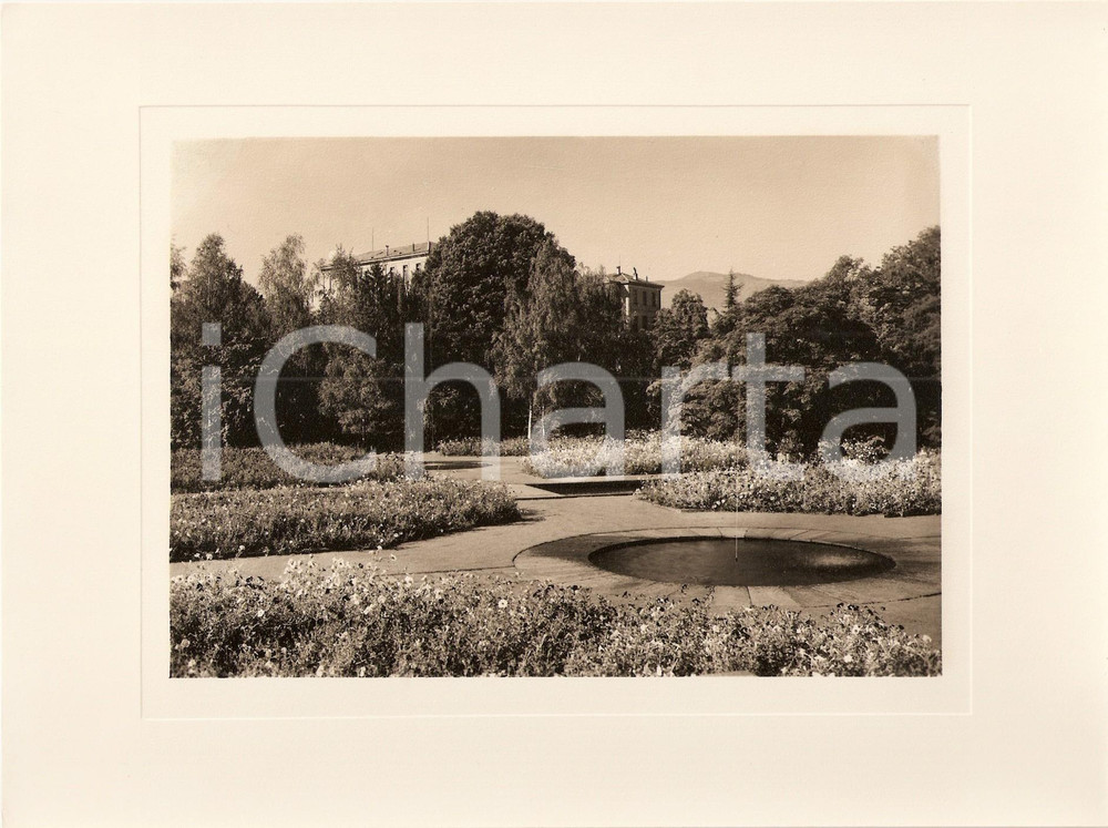 Fotografia d epoca originale 1940 VERBANIA INTRA Villa TARANTO Giardino botanico Terrazzamenti Foto AUTENTICA 1