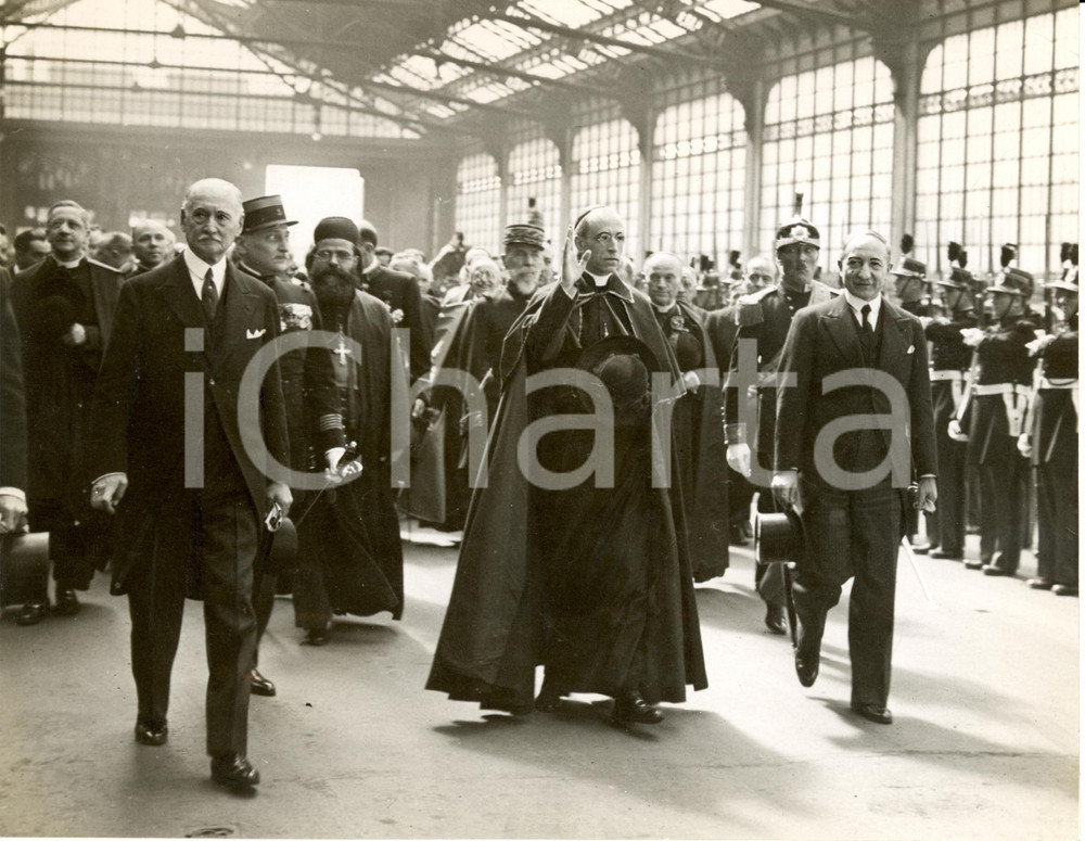 Fotografia d epoca originale 1937 PARIS F Eugenio PACELLI Cardinale visita EXPO UNIVERSALE Fotografia 1