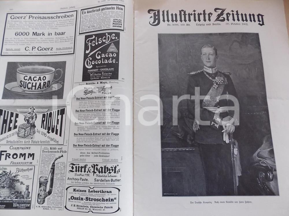 Giornale, rivista storica 1902 ILLUSTRIRTE ZEITUNG Der Deutsche Kronprinz Rivista ILLUSTRATA nÂ° 3096 1