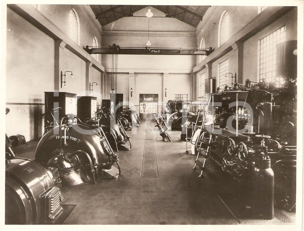 Fotografia d'epoca originale 1932 CONSORZIO GORZON INFERIORE Macchinari Franco TOSI 1