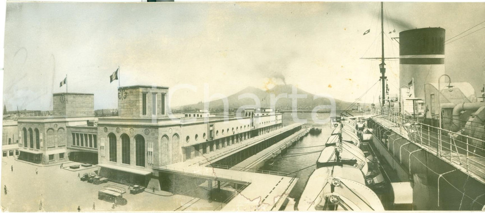 Fotografia d epoca originale 1936 NAPOLI Prospettiva nuova Stazione Marittima Foto DANNEGGIATA 1