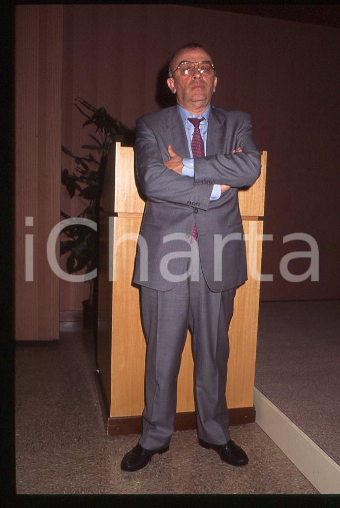 35mm vintage slide* 1998 MILANO POLITICA Salvatore SCIASCIA 12