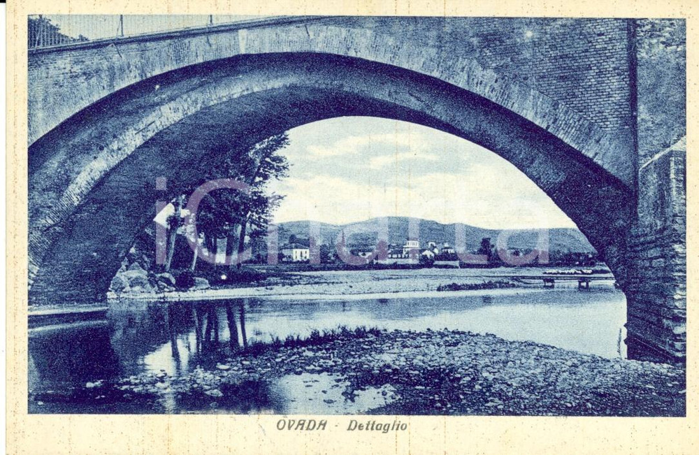 Cartolina originale da collezione 1942 OVADA (AL) Dettaglio ponte sul fiume STURA *Cartolina FP NV 1