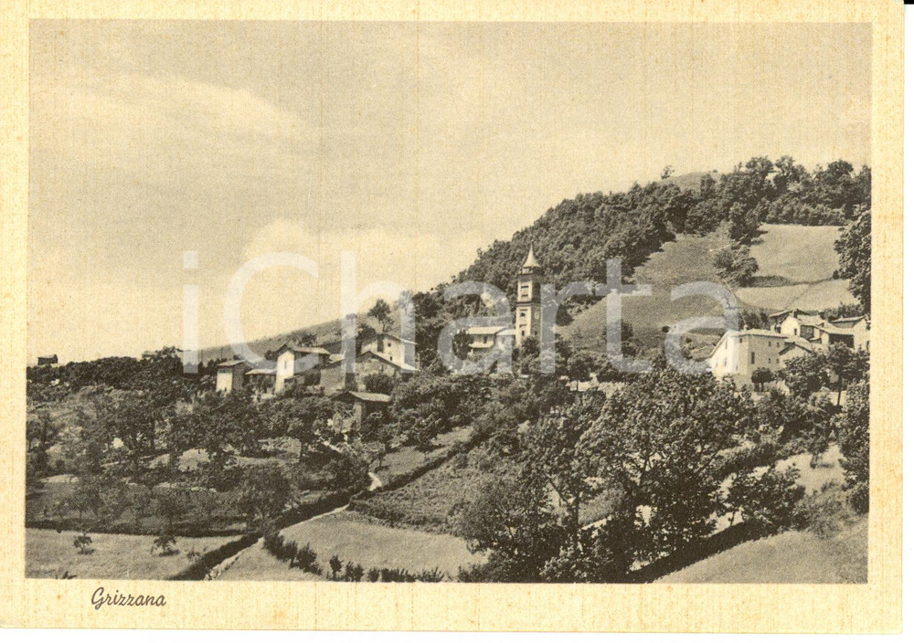 Cartolina originale da collezione 1950 ca GRIZZANA BO Panorama della cittÃ  Cartolina Postale FG NV 1