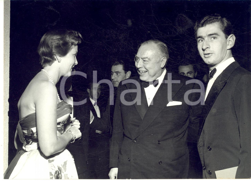 1955 ca VALDAGNO Premio MARZOTTO - Paolo MARZOTTO Guglielmo GIANNINI *Foto 18x13