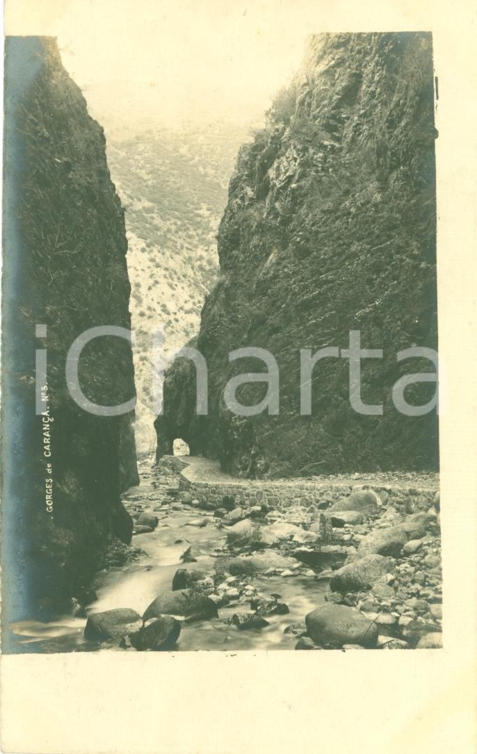 Cartolina originale da collezione 1900 ca GORGES DE CARANÃ‡A F Veduta delle gole FP NV Cartolina 1