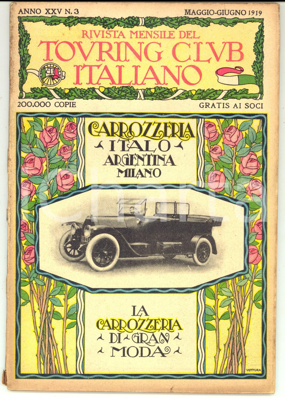 Giornale, rivista storica 1919 TOURING CLUB ITALIANO Villaggio di Valganna *Rivista anno XXV nÂ° 3 1