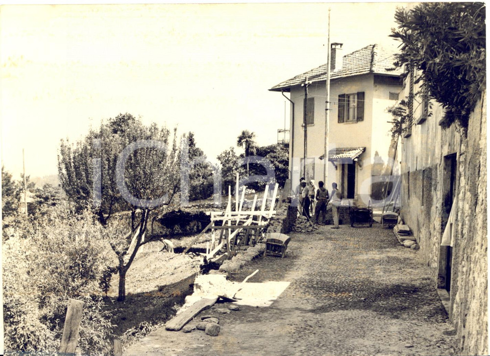 1958 CADENABBIA Villa Arminio - Operai al lavoro per arrivo di Konrad ADENAUER