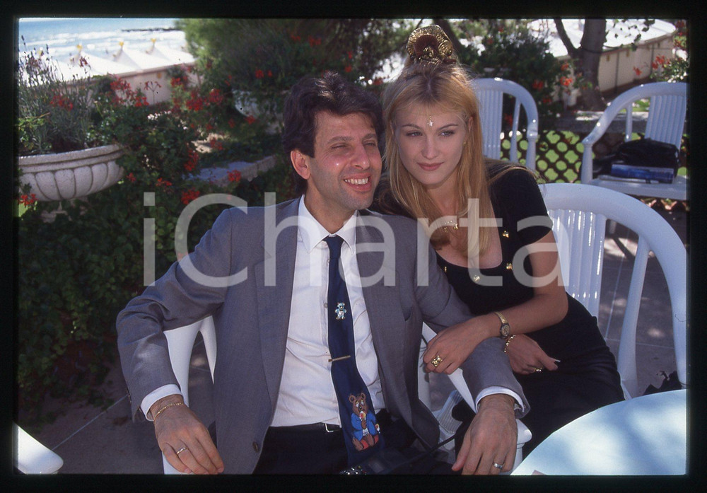 35mm vintage slide* 1995 VENEZIA LIDO - Eva HENGER e Riccardo SCHICCHI