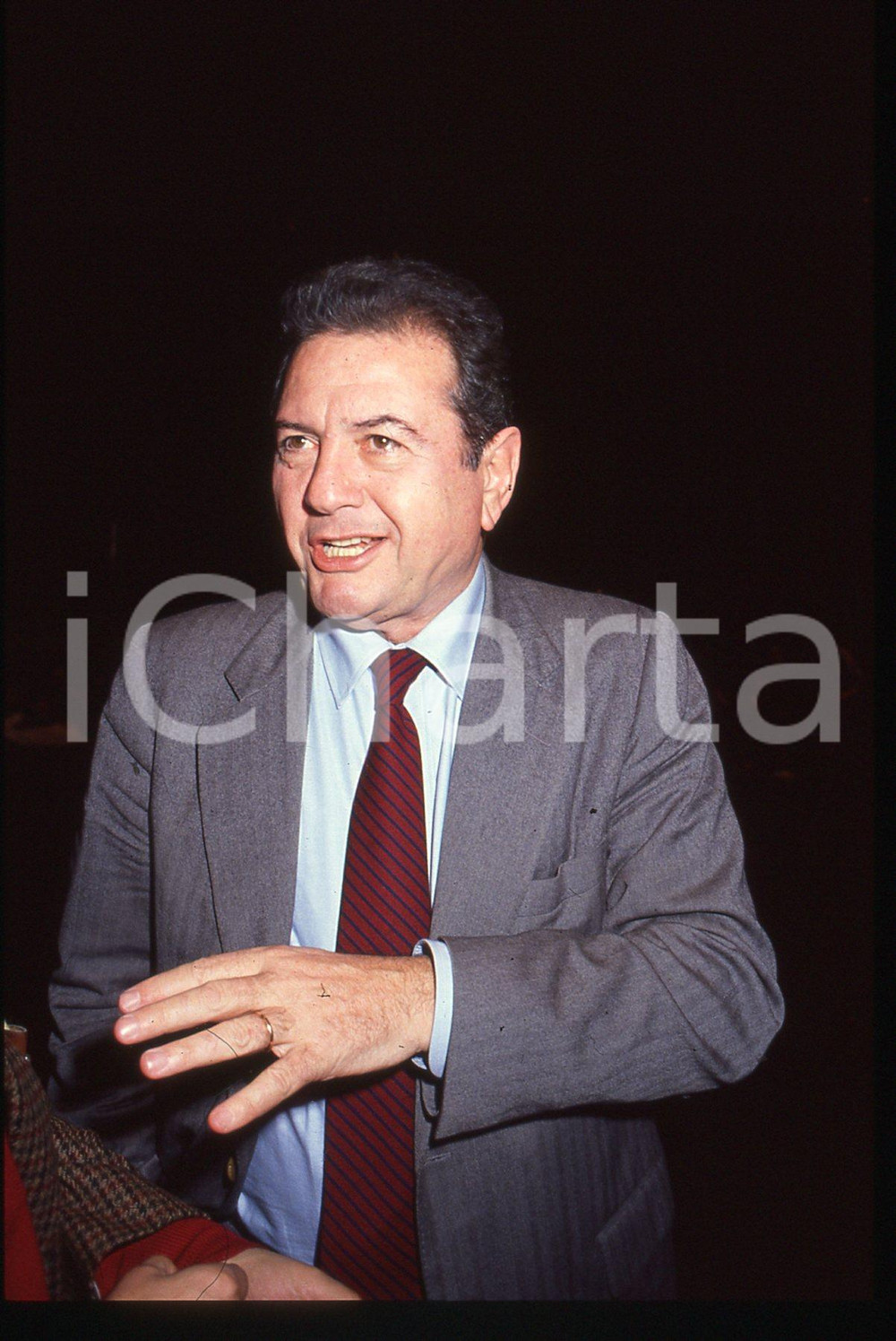 35mm vintage slide* 1991 RIMINI Adalberto MINUCCI al XX congresso PCI (4)