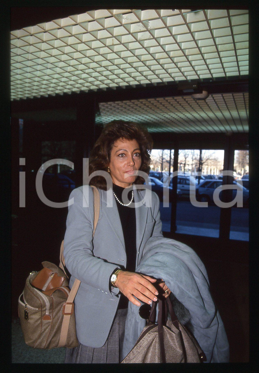 35mm vintage slide* 1990ca COSTUME Daniela VERGARA Ritratto della giornalista 8