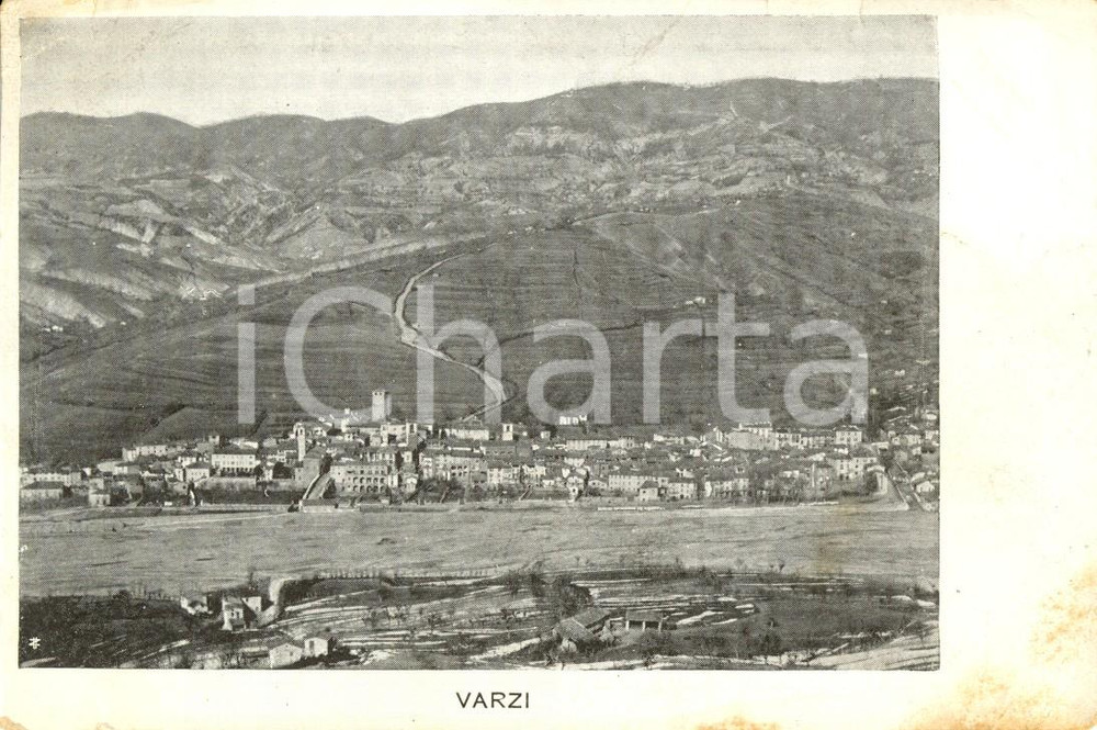 Cartolina originale da collezione 1910 ca VARZI (PV) Veduta paese e Valle STAFFORA *Cartolina postale FP NV 1