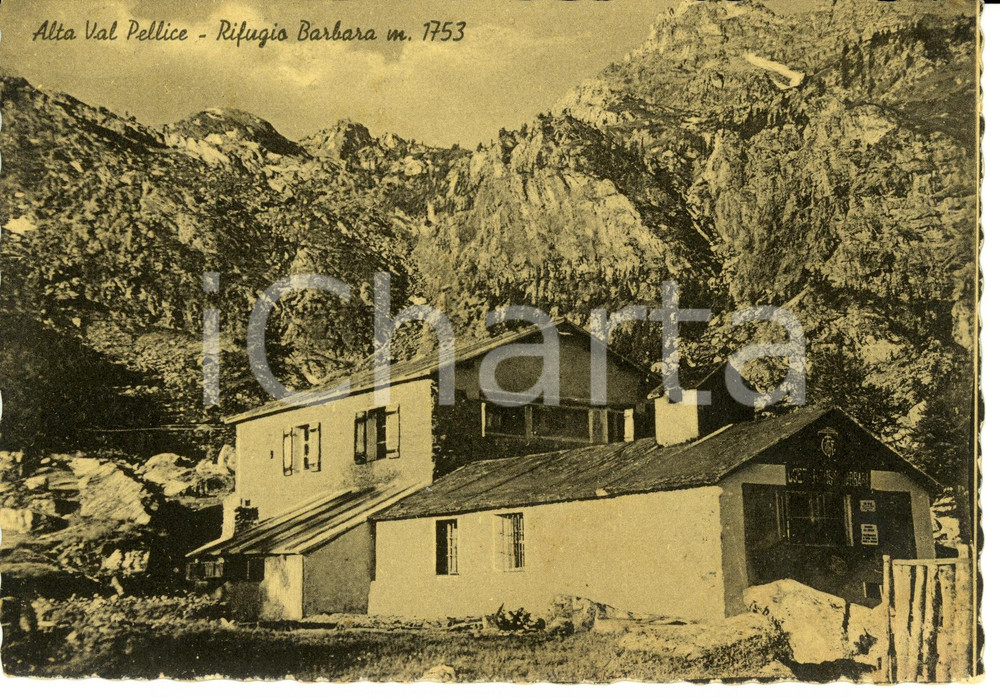 Cartolina originale da collezione 1947 BOBBIO PELLICE (TO) Veduta del Rifugio BARBARA LOWRIE *Cartolina FG VG 1