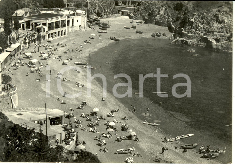 Cartolina originale da collezione 1961 TAORMINA (ME) Spiaggia di MazzarÃ² *Cartolina FG VG 1