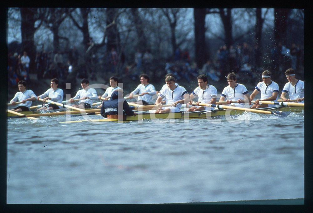 35mm vintage slide* 1985 LONDON THE BOAT RACE - OXFORD Crew vs CAMBRIDGE Crew