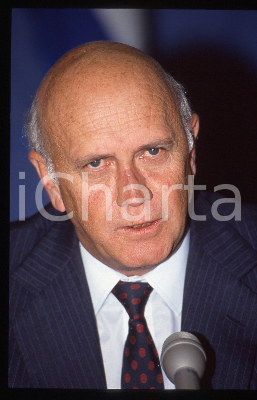 35mm vintage slide* 1990 ca SUDAFRICA Frederik de KLERK ritratto del politico